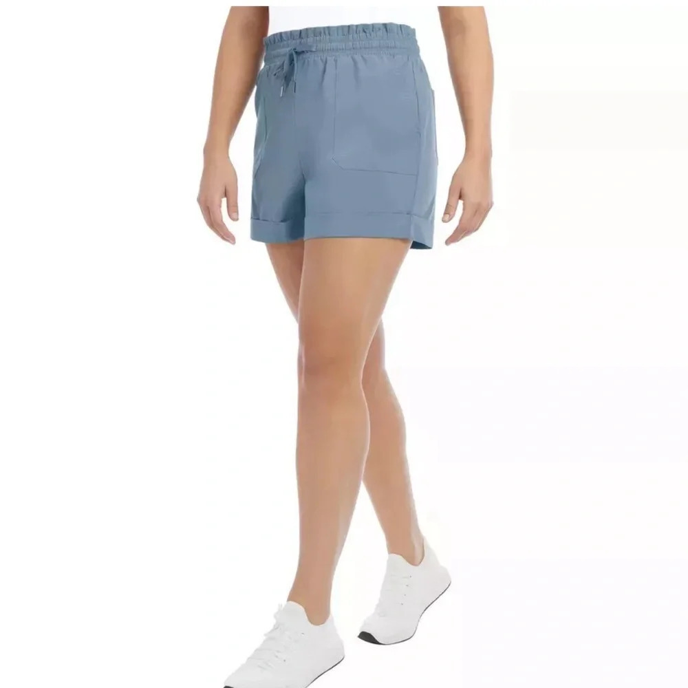 Danskin Ladies' Woven Paperbag Short Large Stormy Weather